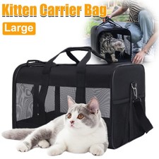 LARGE BLACK FABRIC PET CARRIER