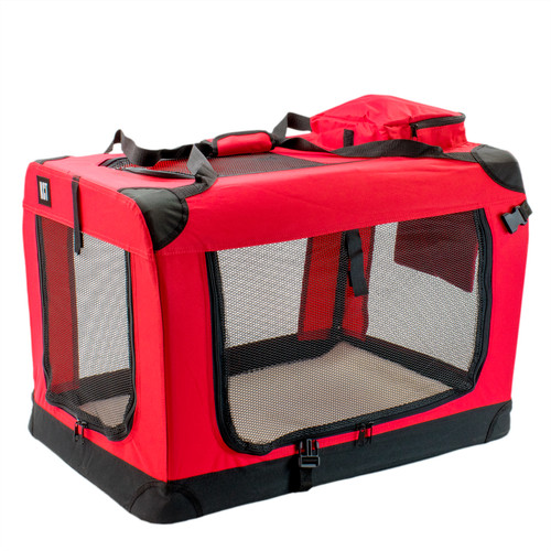 Fabric pet carrier crate large - fabric,